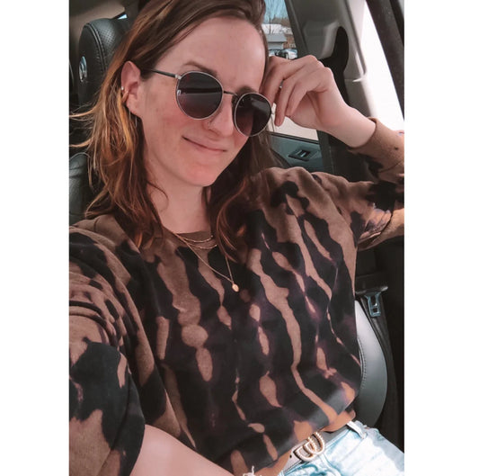 Reverse Tie Dyed Crew Neck Sweatshirt