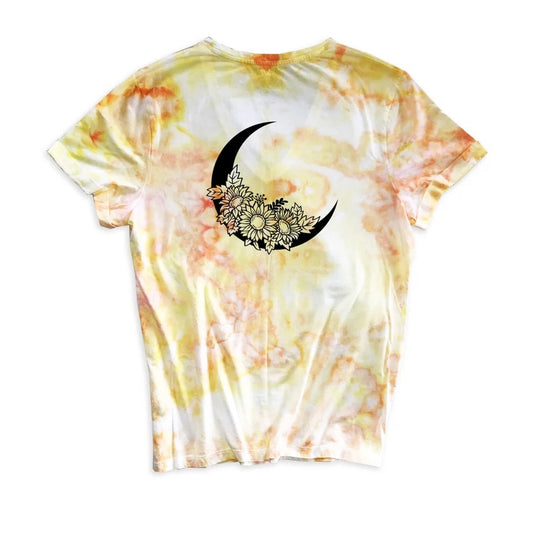 ‘Sunflower Moon’ Tie Dyed V-Neck Top