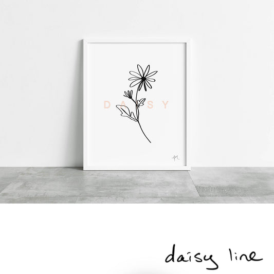 Daisy Line Art Wall Art
