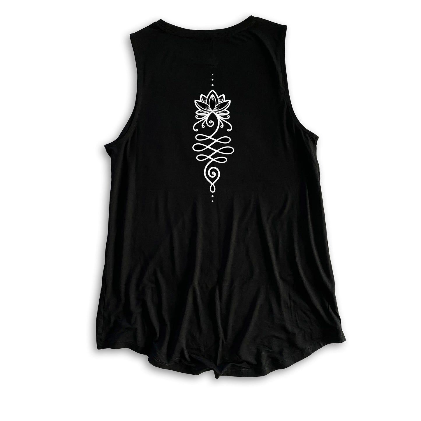 Black Tank Top with Back Graphic